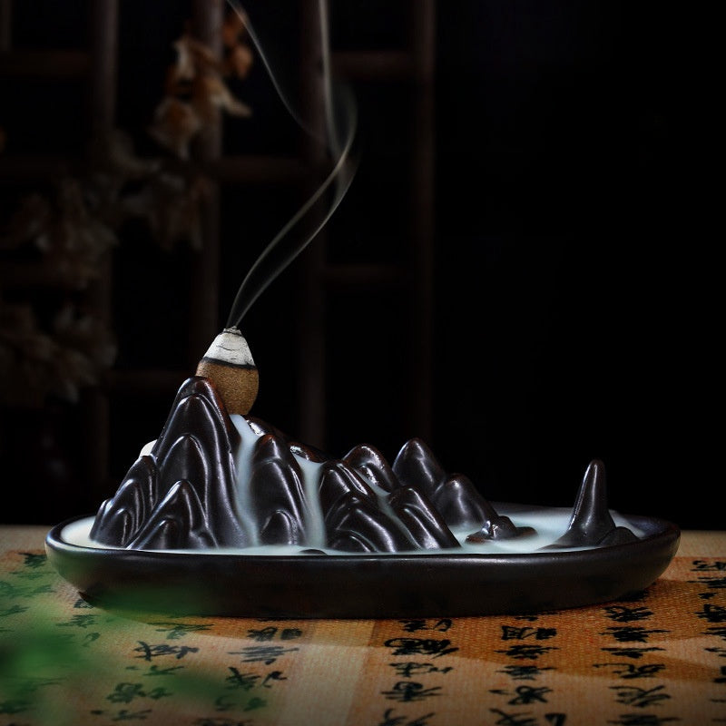 Jiangnan Landscape Series: Reverse Flow Incense with Scholar's Boat Design