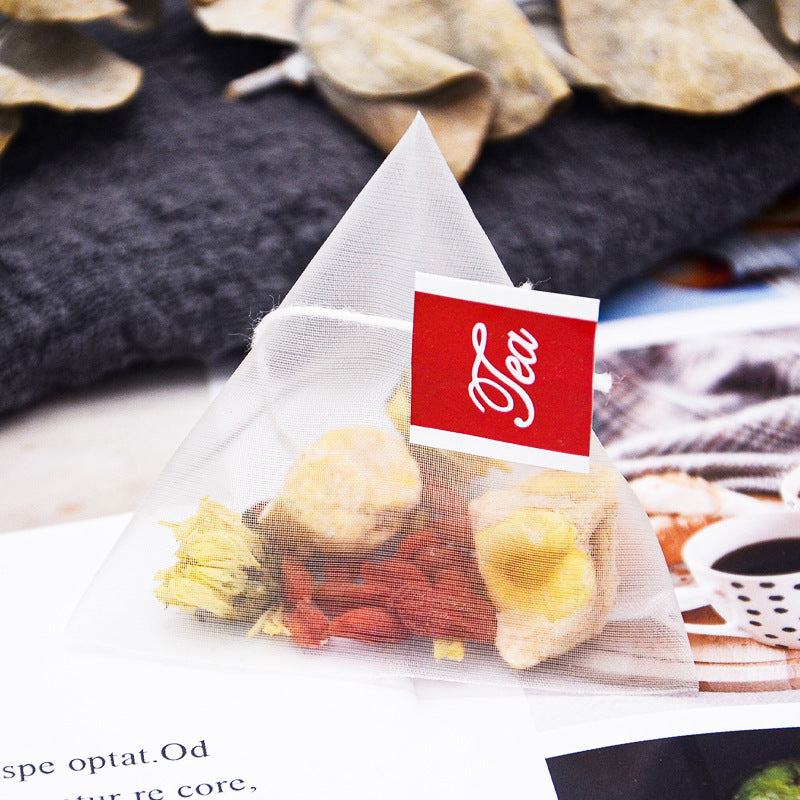 Three packets of young chrysanthemum, wolfberry and monk fruit tea