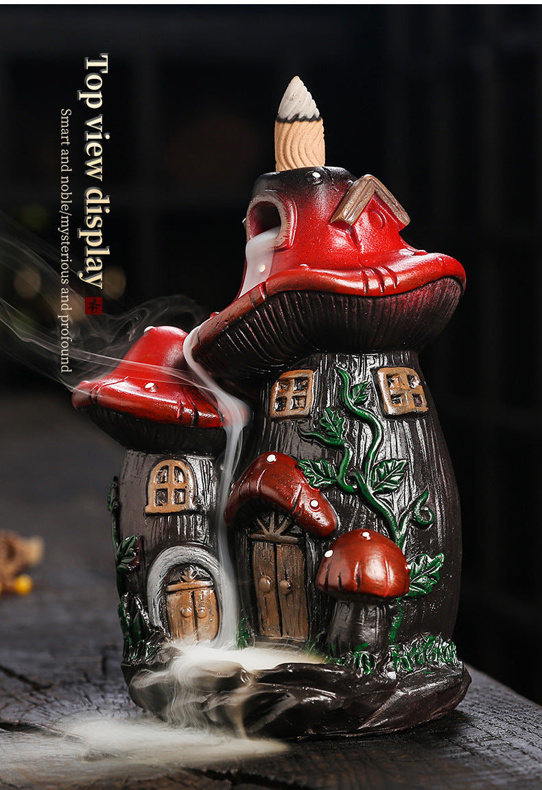 Mushroom House Reverse flow Incense(Includes a Pack of Incense Materials)