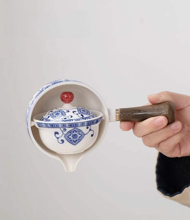 Blue and White Porcelain Teapot