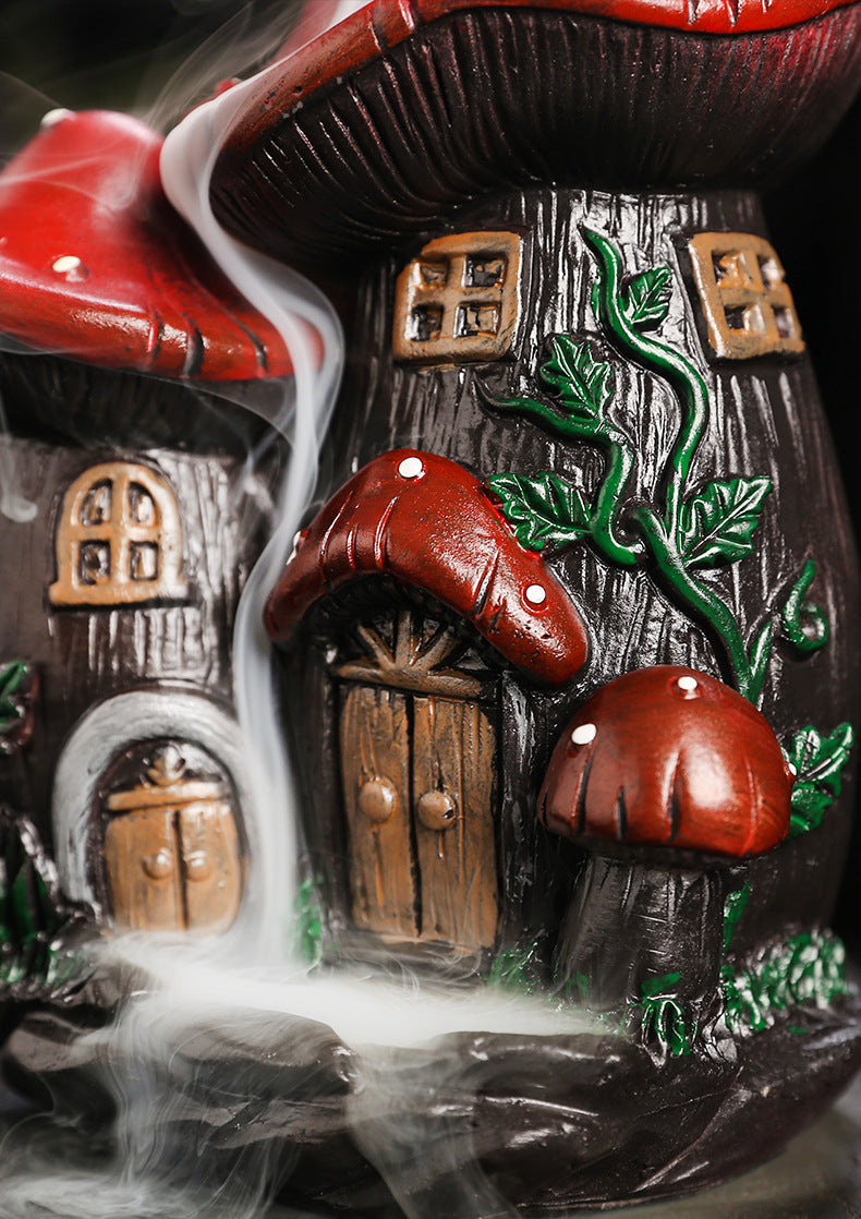 Mushroom House Reverse flow Incense(Includes a Pack of Incense Materials)