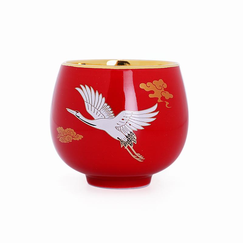 Crane Tea Cup Tenmokus