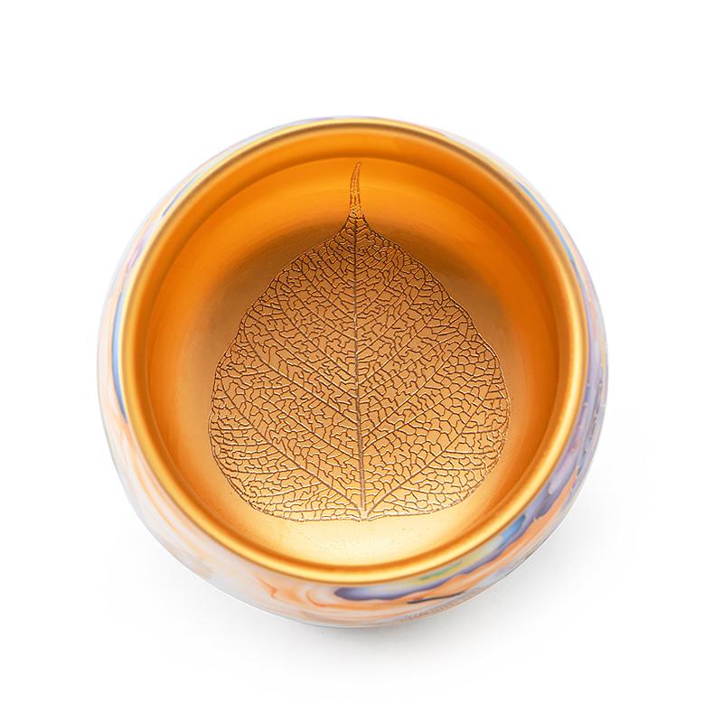 Golden Crane Tea Cup Tenmokus