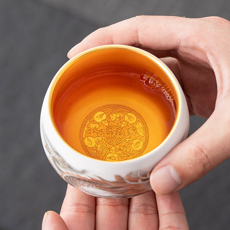 Colorful Dragon Tea Cup Tenmokus