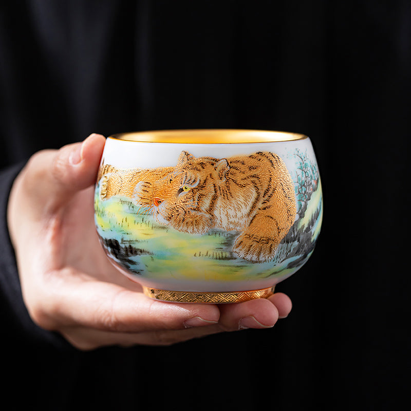 The Tiger Tea Cup Tenmokus