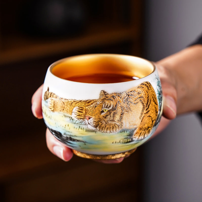 The Tiger Tea Cup Tenmokus